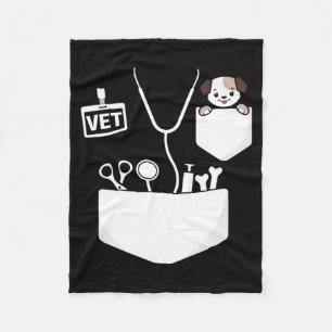 Vet Tech Kids Veterinarian Halloween Costume Fleece Blanket