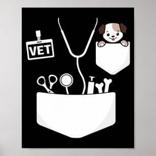 Vet Tech Kids Veterinarian Halloween Costume Poster