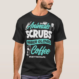 Vet Tech Life Coffee Funny Veterinary Technician  T-Shirt