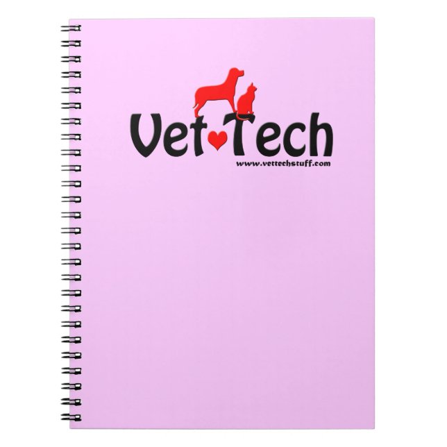vet tech notebook soft pink (Front)