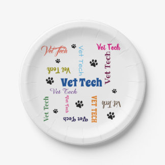vet tech paper plate