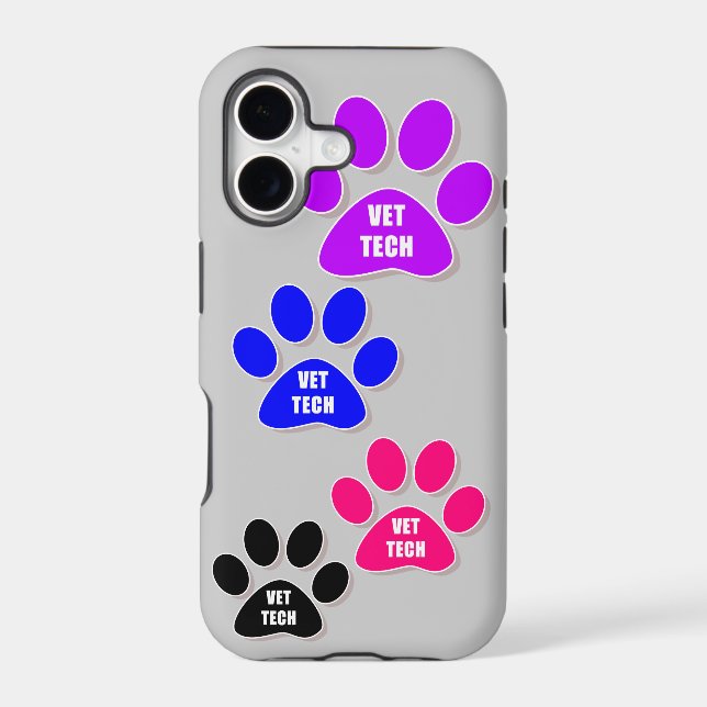 VET TECH PAW PHONE CASE (Back)
