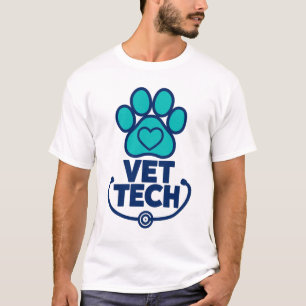 Vet Tech Paw Print T-Shirt