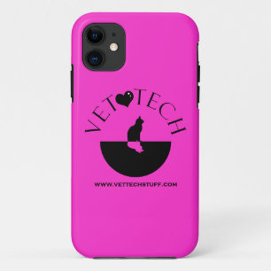 vet tech phone case hot pink