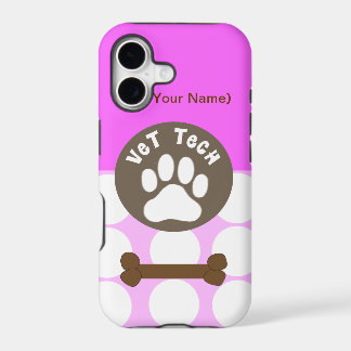 Vet Tech PInk Polka Dot iPhone 5 Case