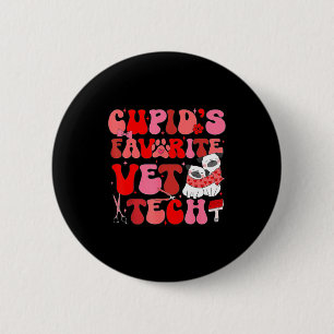 Vet Tech Valentines Day Veterinary Vet Student Vet 6 Cm Round Badge