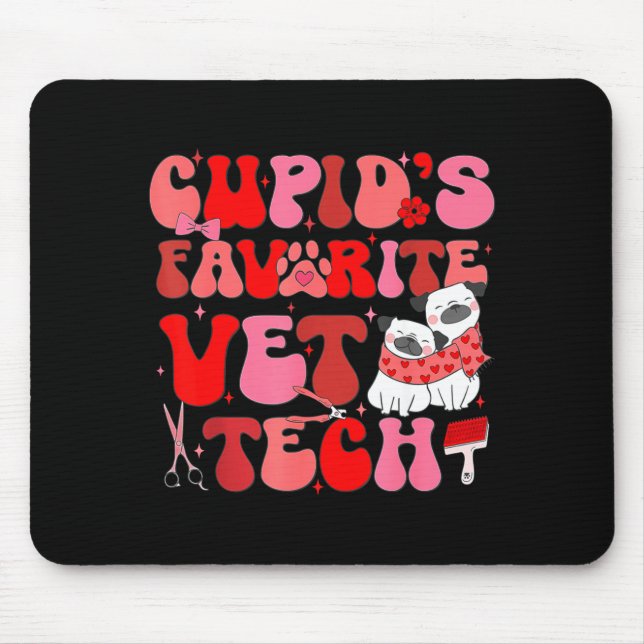 Vet Tech Valentines Day Veterinary Vet Student Vet Mouse Pad (Front)