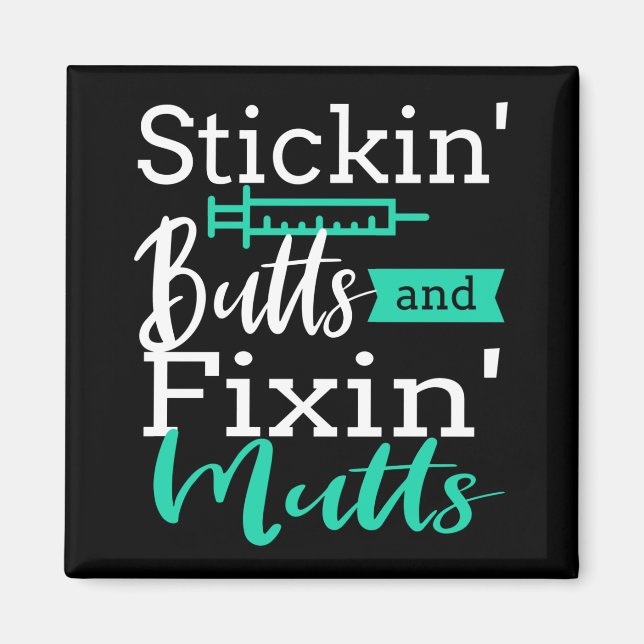 Vet Tech Veterinarian Veterinary Technician Funny Magnet (Front)