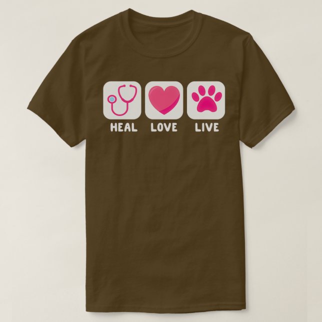 Vet Veterinarian Veterinary Gift For Women Heal Lo T-Shirt (Design Front)