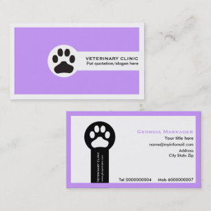 Vet/Veterinary Clinic minimalist business cards