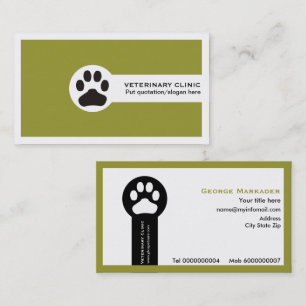 Vet/Veterinary Clinic minimalist business cards