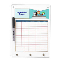 VetCare Pet Medication Chart Dry Erase Board