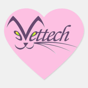 Vetech sticker heart pink