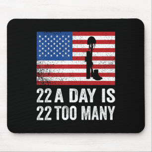 Veteran 22 Day Suicide Awareness PTSD Veteran Live Mouse Pad