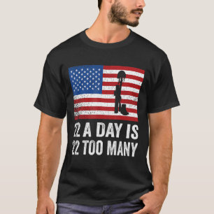 Veteran 22 Day Suicide Awareness PTSD Veteran Live T-Shirt