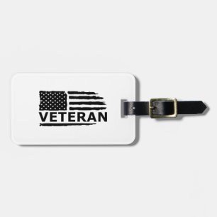 Veteran American Flag Luggage Tag
