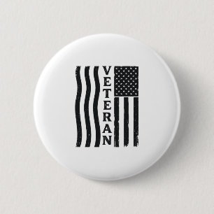 Veteran American Flag Vintage Vector Shirt Design_ 6 Cm Round Badge