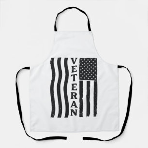 Veteran American Flag Vintage Vector Shirt Design_ Apron