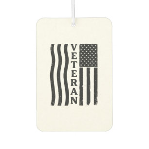 Veteran American Flag Vintage Vector Shirt Design_ Car Air Freshener