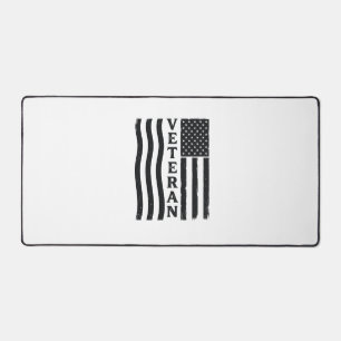 Veteran American Flag Vintage Vector Shirt Design_ Desk Mat