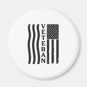 Veteran American Flag Vintage Vector Shirt Design_ Magnet