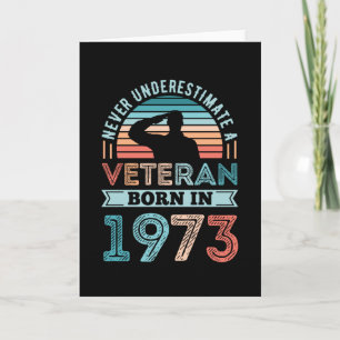Veteran born 1973 50th Birthday Military Gift Card