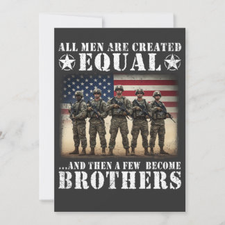 Veteran Brothers Military Brotherhood Patriotic Thank You Card
