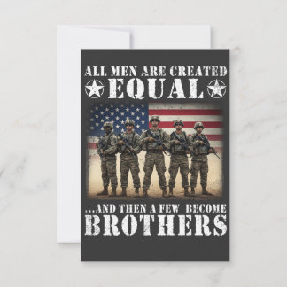 Veteran Brothers Military Brotherhood Patriotic Thank You Card