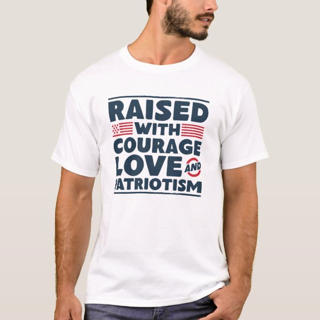 Veteran Child - Raised With Courage T-Shirt (Front)