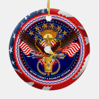 Veteran Customise Edit & Change background colour Ceramic Tree Decoration