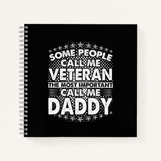 Veteran Daddy | Patriotic Military Tribute Notebook (Front)