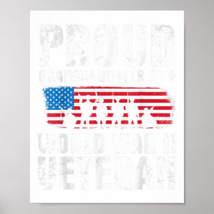 Veteran Day Proud Granddaughter Of A World War Ii Poster