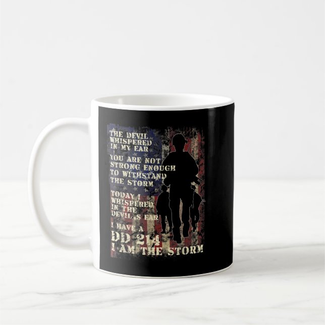 Veteran DD-214 Alumni Armed Forces I Am The Storm  Coffee Mug (Left)