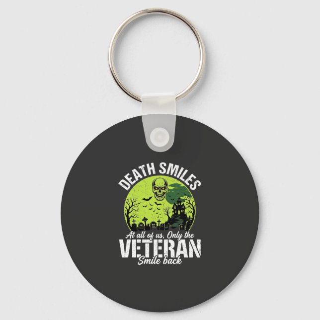 Veteran Death Smiles Halloween Design_1 Key Ring (Front)