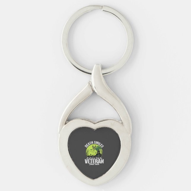 Veteran Death Smiles Halloween Design_1 Key Ring (Front)