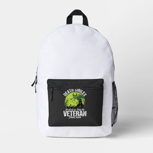 Veteran Death Smiles Halloween Design_1 Printed Backpack (Front)