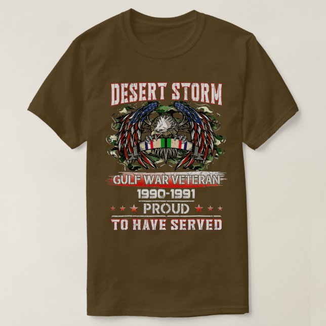 Veteran Desert Storm  Veteran Proud for Fathers Da T-Shirt (Design Front)