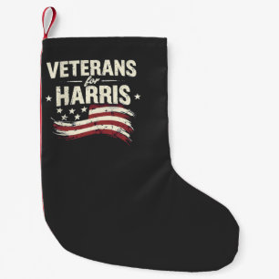 Veteran for Harris Kamala Harris Army Election Small Christmas Stocking
