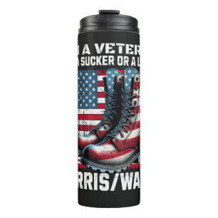 Veteran For Harris Walz Election 2024 Thermal Tumbler