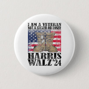 Veteran For Harris Wheimer For President 24 Vote K 6 Cm Round Badge