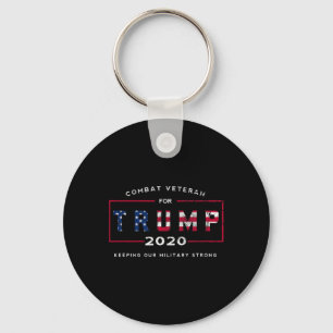 Veteran For Trump 2020&# - Keep Our Military Stro Key Ring