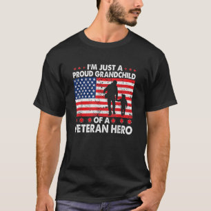Veteran Grandchild America Flag Veteran Patriotic T-Shirt