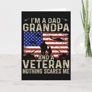Veteran Grandpa Shirt For Men Grandpa Veteran Fath Card