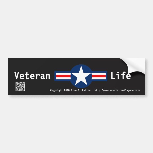 Veteran Life Bumper Sticker (Front)