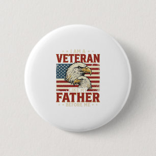 Veteran Like My Father Before Me Eagle T-Shirt_1 6 Cm Round Badge