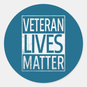 Veteran Lives Suicide Awareness Classic Round Sticker