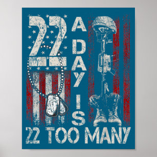 Veteran Lives Suicide Awareness Ptsd Veteran 22 Da Poster