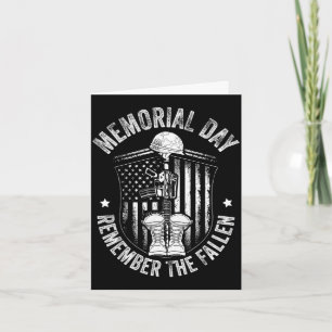 Veteran memorial day remember the fallen veterans card