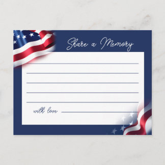 Veteran Memorial Share a Memory Cards