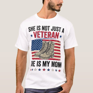 Veteran Mum Patriotic Military Boots Shirt Design_
